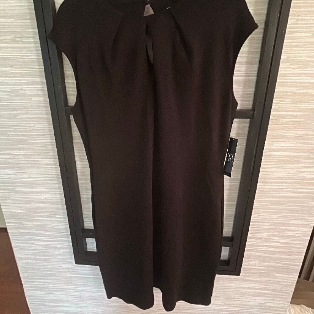 NWT New York & Company 100% cotton stretch black Audrey Hepburn like cap sleeve